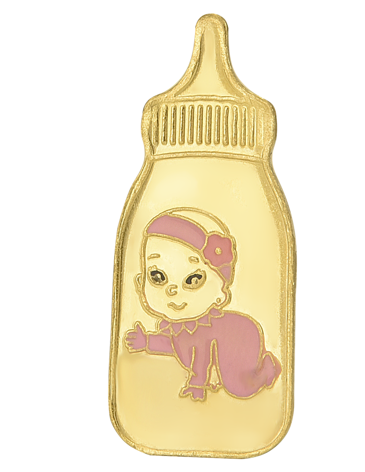 5gr Gold Baby Bottle (Girl), 24 Karat product image 3